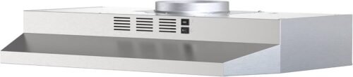 30 inch Range Hood Under Cabinet, Ducted/Ductless Convertible Stainless Steel Kitchen Range Hood with Rocker Button Control