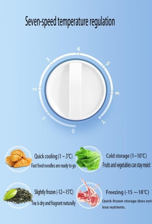 10 Cu Ft Deep Freezer Removable Basket Wire Seven Level Temperature for Home Kitchen Office Portable Refrigerator - Image 2