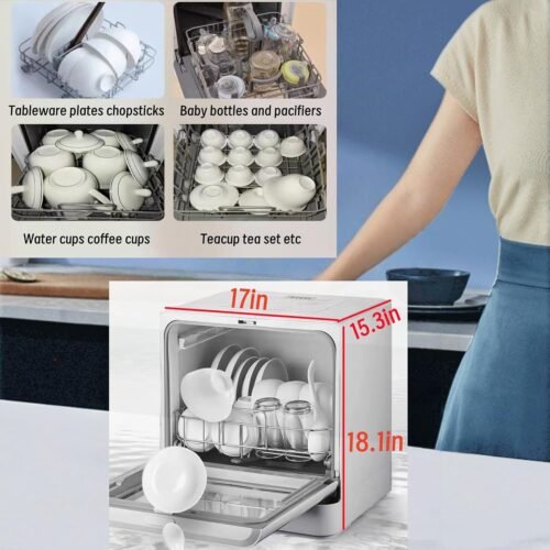 Dishwasher Countertop dishwasher Portable small automatic cleaning 4 cleaning modes and drying and disinfection mode Automatic - Image 2
