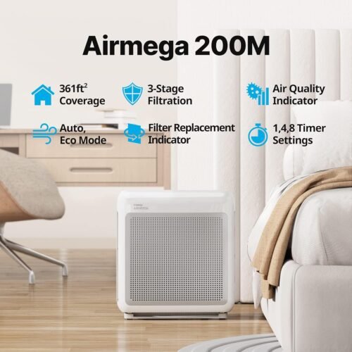 Air Purifiers for Home Up to 1,748ft², True HEPA Filter for Smoke, Allergies, Pet Dander, Odor, Air Quality Monitor - Image 2