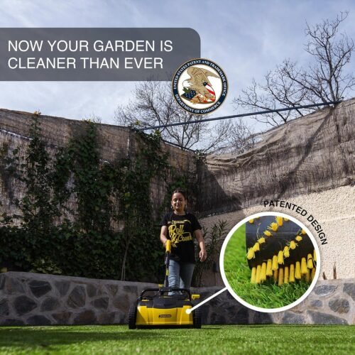 Vacuum Sweeper by Roll & Comb, Corded Electric Lawn Rake for Artificial Grass - Image 7